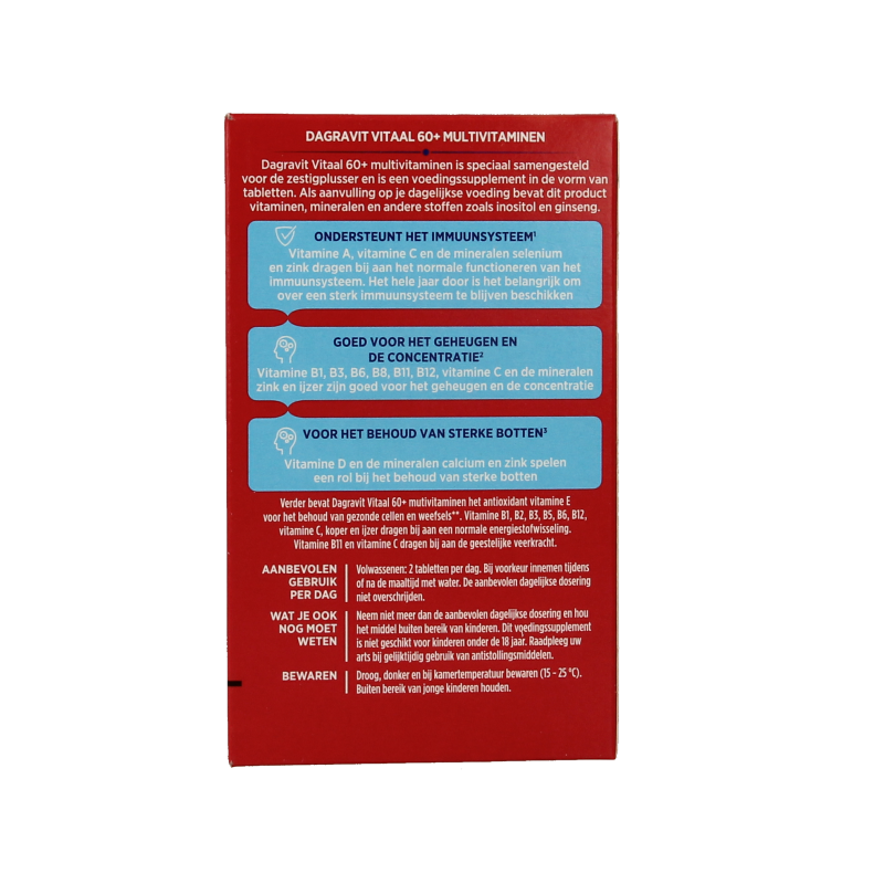 Dagravit Totaal 30 vitaal 60+ 60 Tabletten