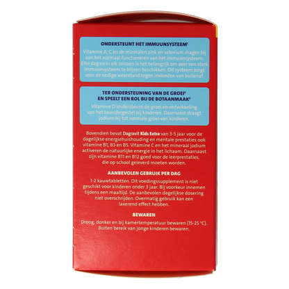 Dagravit Kids extra 3 - 5 jaar 60 Kauwtabletten