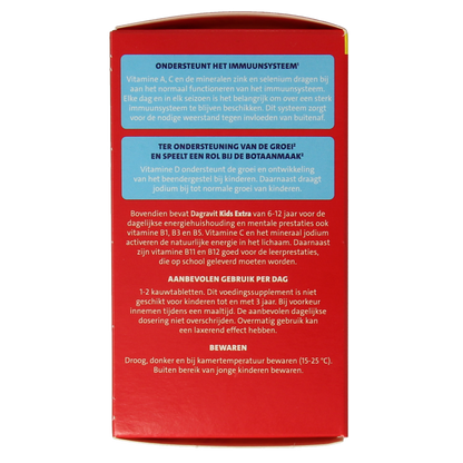 Dagravit Kids extra 6 - 12 jaar 60 Kauwtabletten