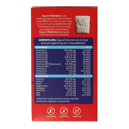 Dagravit Kids extra 6 - 12 jaar 60 Kauwtabletten