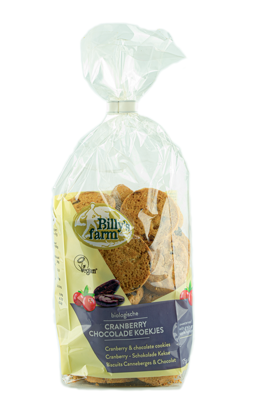 Billy's Farm Cranberry choco cookies bio 175 Gram
