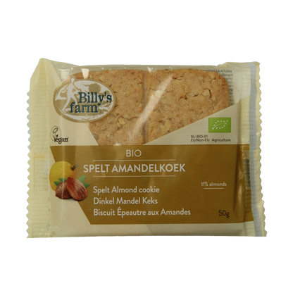Billy's Farm Spelt amandelkoeken bio 50 Gram