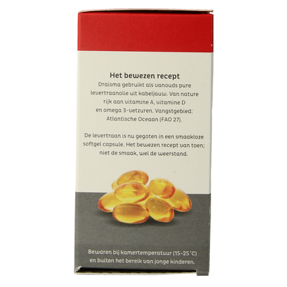 Draisma Vitamine A + D levertraan 100.00 Capsules