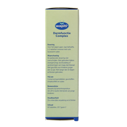 Wapiti Darmfunctie complex 60.00 Tabletten