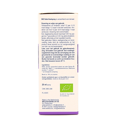 Weleda Salie keelspray bio 20 Milliliter