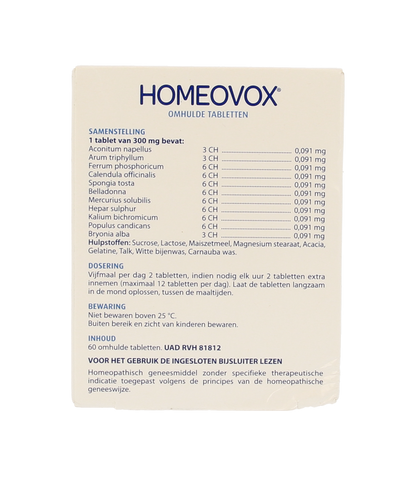 Boiron Homeovox 60 Tabletten