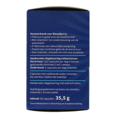 Blaseberry Cranberry D-Mannose & hibiscus 50 Capsules