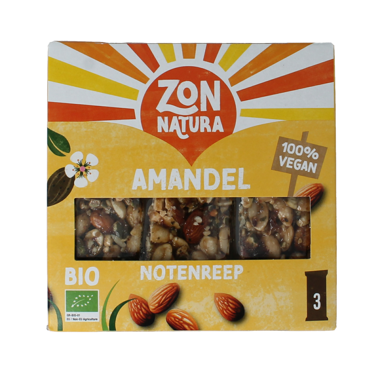 Zonnatura Muesli notenmix reep amandel bio 3.00 Stuks