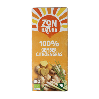 Zonnatura Gember citroengras thee bio 20 Zakjes