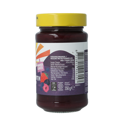Zonnatura Fruitspread woudvruchten 75% bio 250 Gram