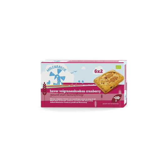 Molenaartje Haver volgranenkoeken cranberry bio 240 Gram