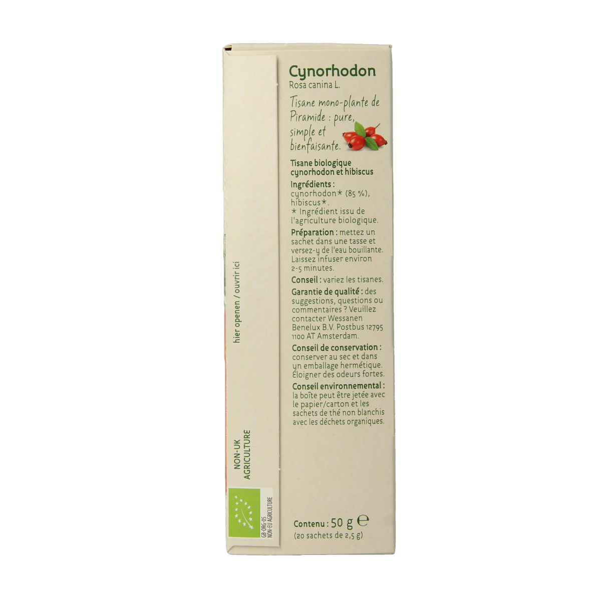 Piramide Rozenbottel thee eko bio 20.00 Zakjes