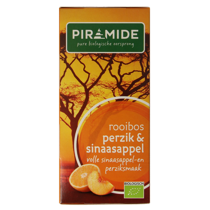 Piramide Rooibos perzik sinaasappel thee bio 20 Zakjes