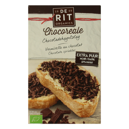 De Rit Chocoreale hagelslag extra puur bio 200 Gram