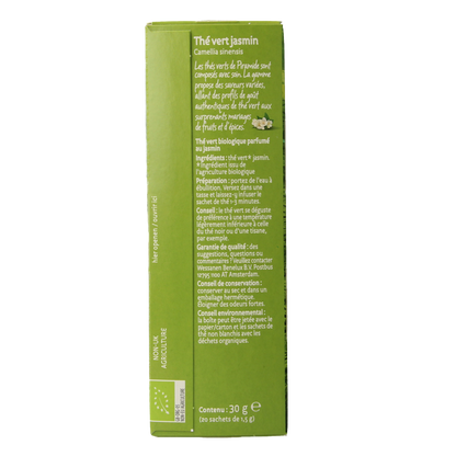 Piramide Groene thee & jasmijn eko bio 20 Zakjes