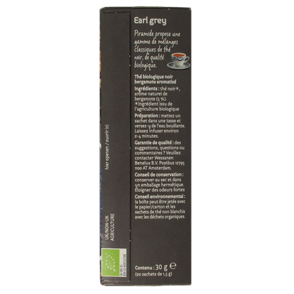 Piramide Earl grey thee eko bio 20 Zakjes
