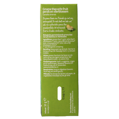 Piramide Groene thee perzik vlierbloesem bio 20 Zakjes