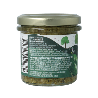 Zonnatura Groentespread spinazie bio 135 Gram