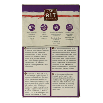 De Rit Chocoreale hagelslag mix bio 225 Gram