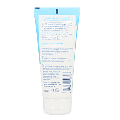 Dr. van der Hoog Clearskin facewash tube 100 Milliliter