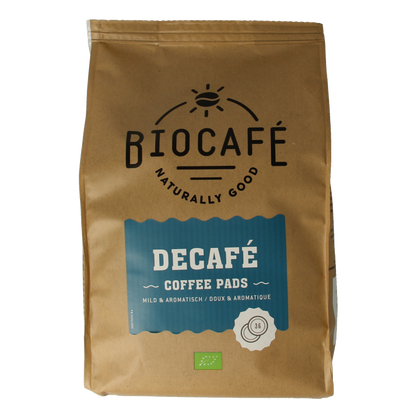 Biocafe Coffee pads caffeinevrij bio 36 Stuks