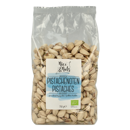Nice & Nuts Pistache geroosterd en gezouten bio 750.00 Gram