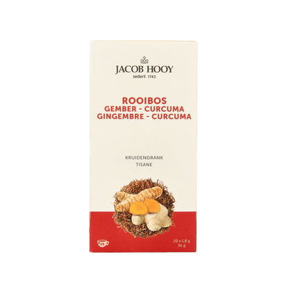 Jacob Hooy Rooibos gember curcuma thee  20 Zakjes