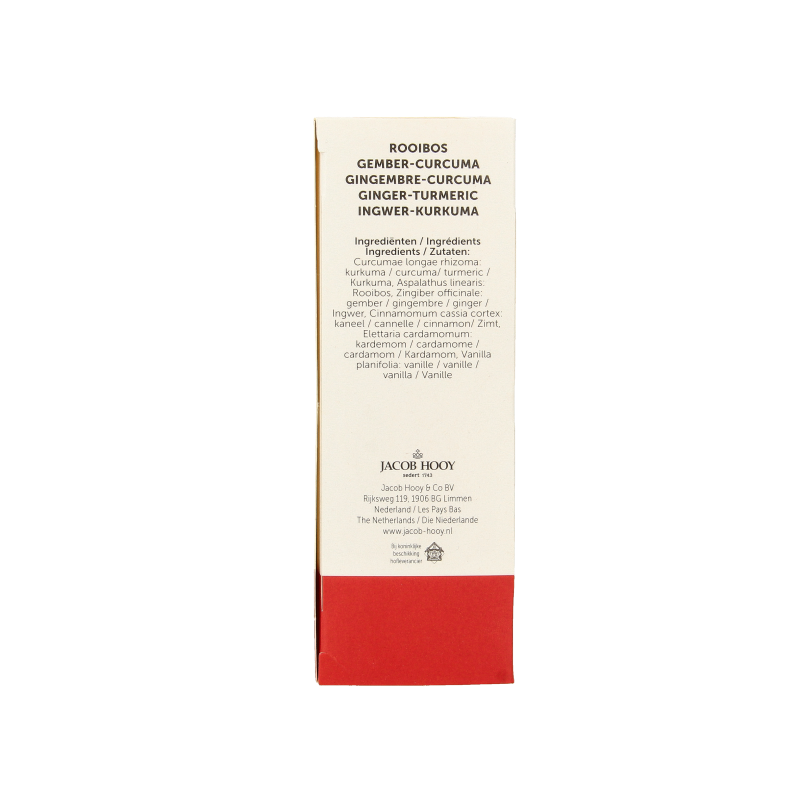 Jacob Hooy Rooibos gember curcuma thee  20 Zakjes