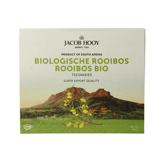 Jacob Hooy Rooibosthee sakkies bio 80 Zakjes
