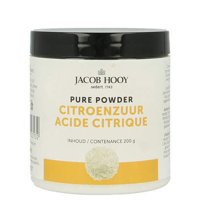 Jacob Hooy Citroenzuur pot 200.00 Gram