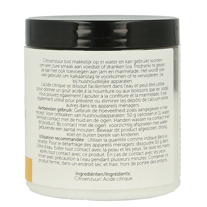 Jacob Hooy Citroenzuur pot 200.00 Gram