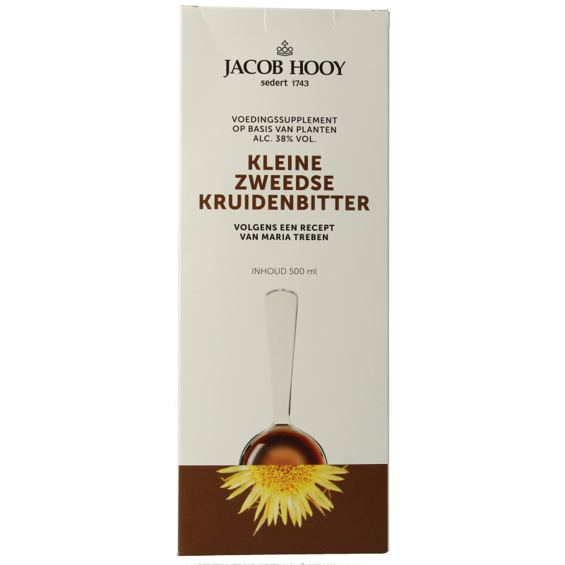 Jacob Hooy Zweedse kruidenbitter groot 500 Milliliter