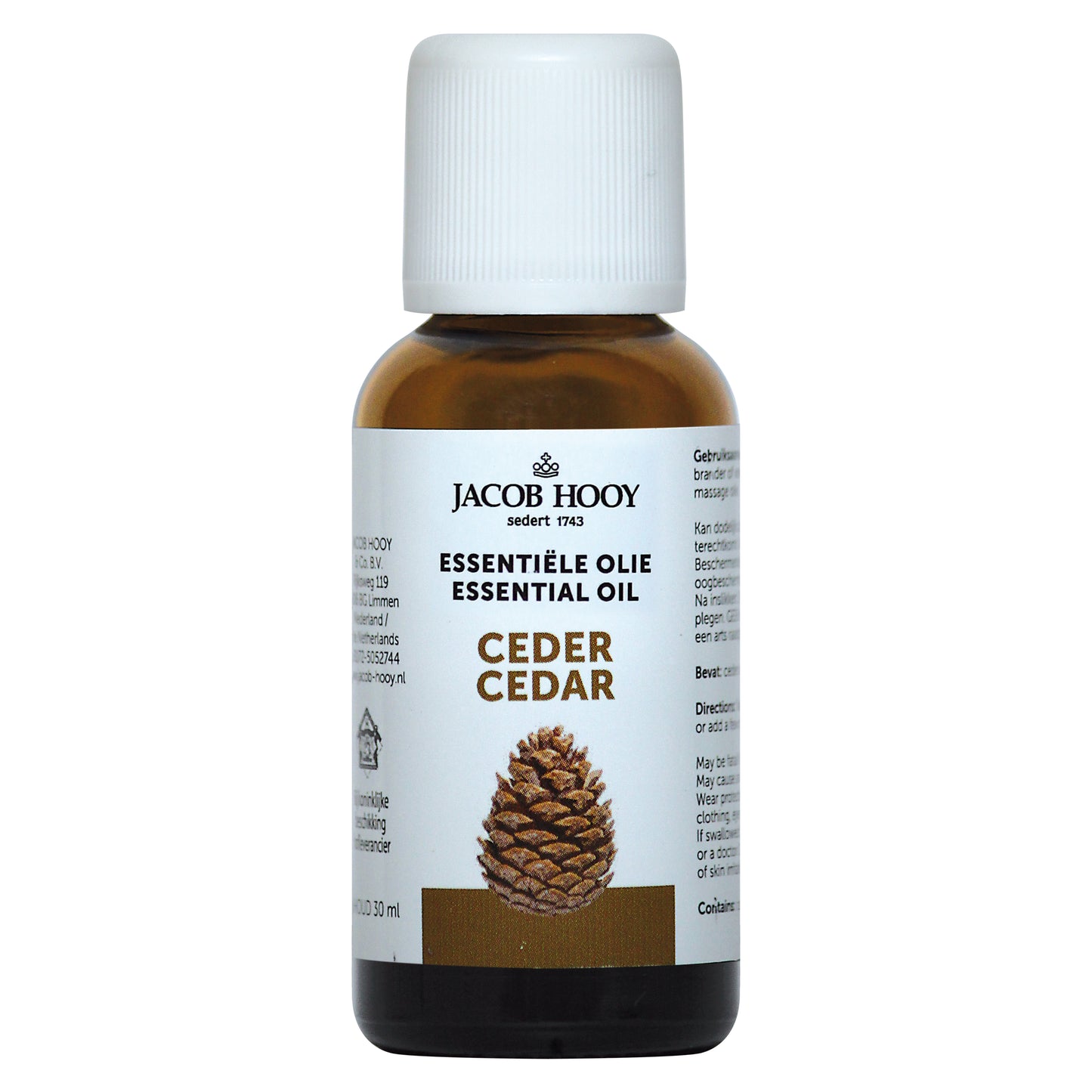 Jacob Hooy Ceder olie 30 Milliliter
