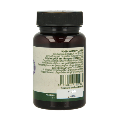 Jacob Hooy CBD Capsules 20mg 30 Capsules