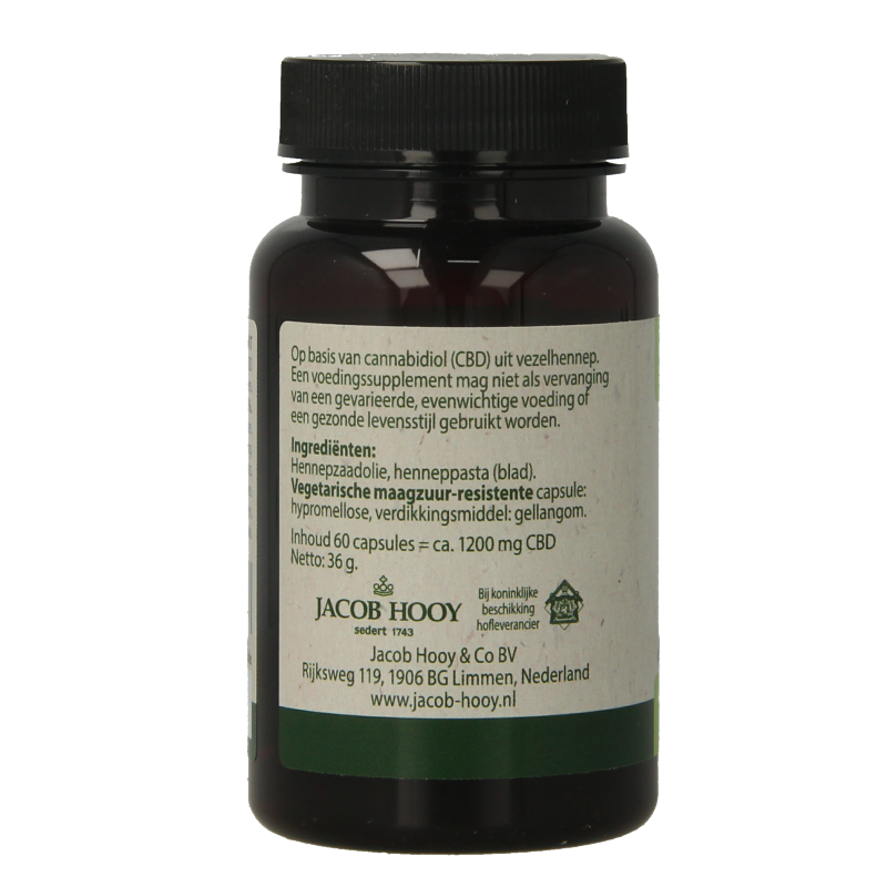 Jacob Hooy CBD Capsules 20mg 60 Capsules