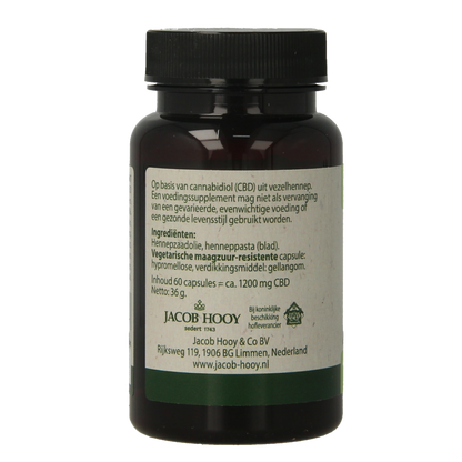 Jacob Hooy CBD Capsules 20mg 60 Capsules