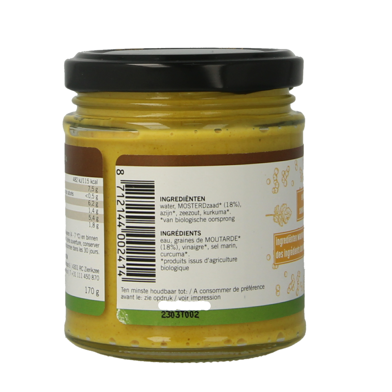 Van Ton Mosterd fijn bio 170 Gram