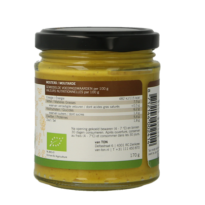 Van Ton Mosterd fijn bio 170 Gram
