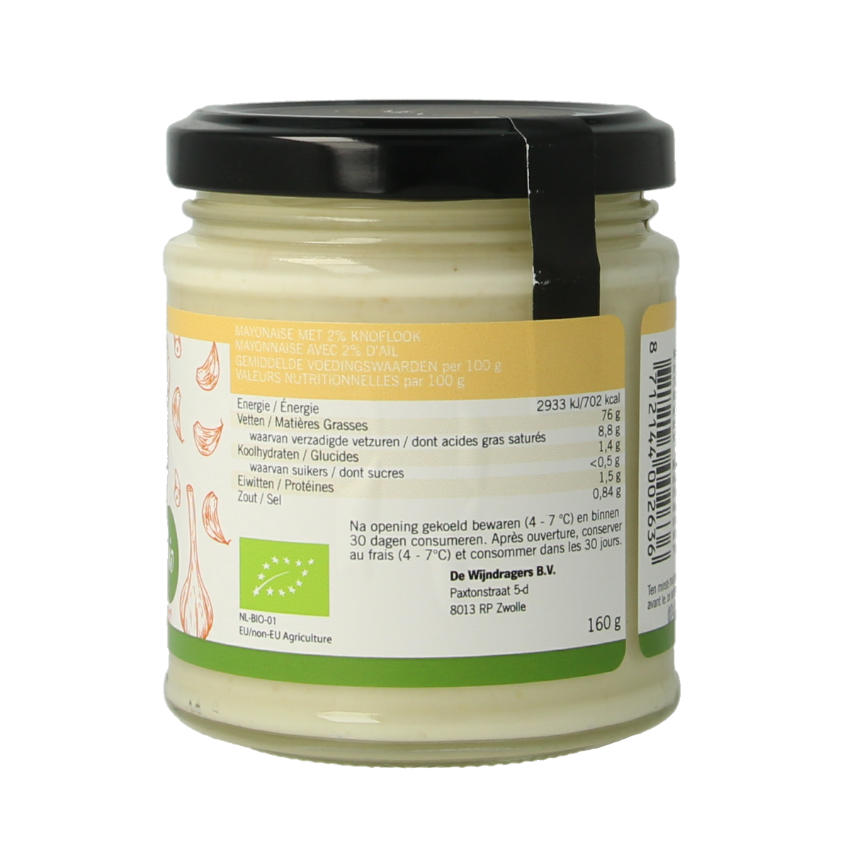 Van Ton Mayonaise knoflook bio 160.00 Gram