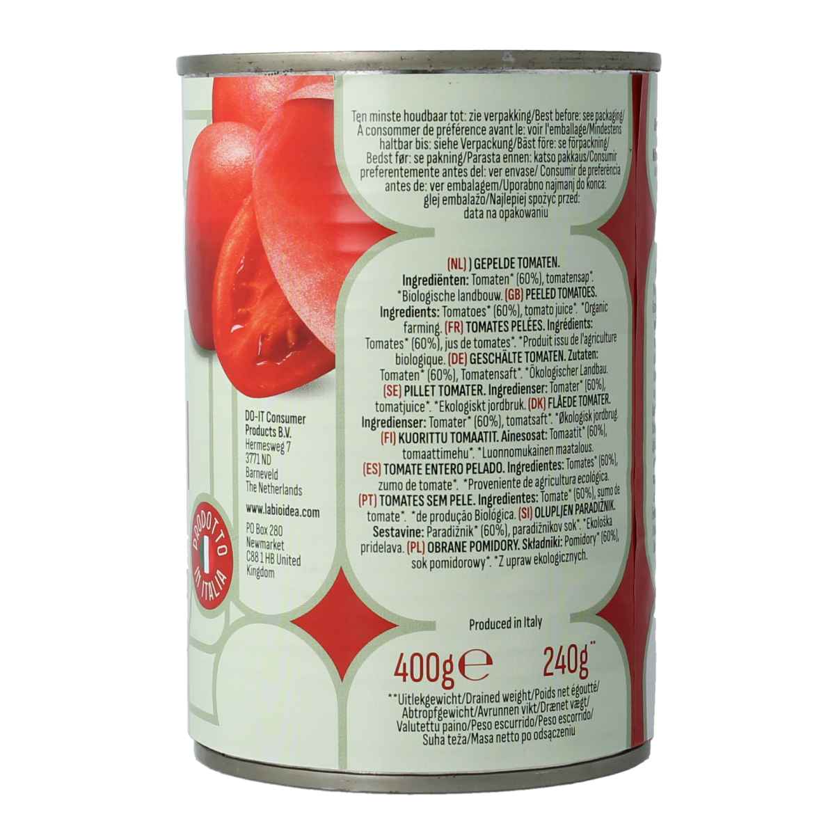 Bioidea Tomaten gepeld bio 400.00 Gram
