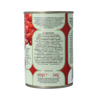 Bioidea Tomatenstukjes in blik bio 400 Gram