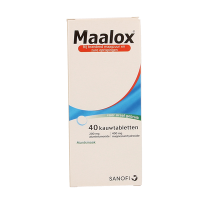 Maalox Kauwtabletten 200/400mg 40.00 Kauwtabletten