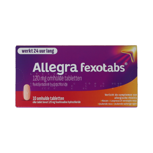 Allegra Fexotabs hooikoortstabletten 10.00 Tabletten