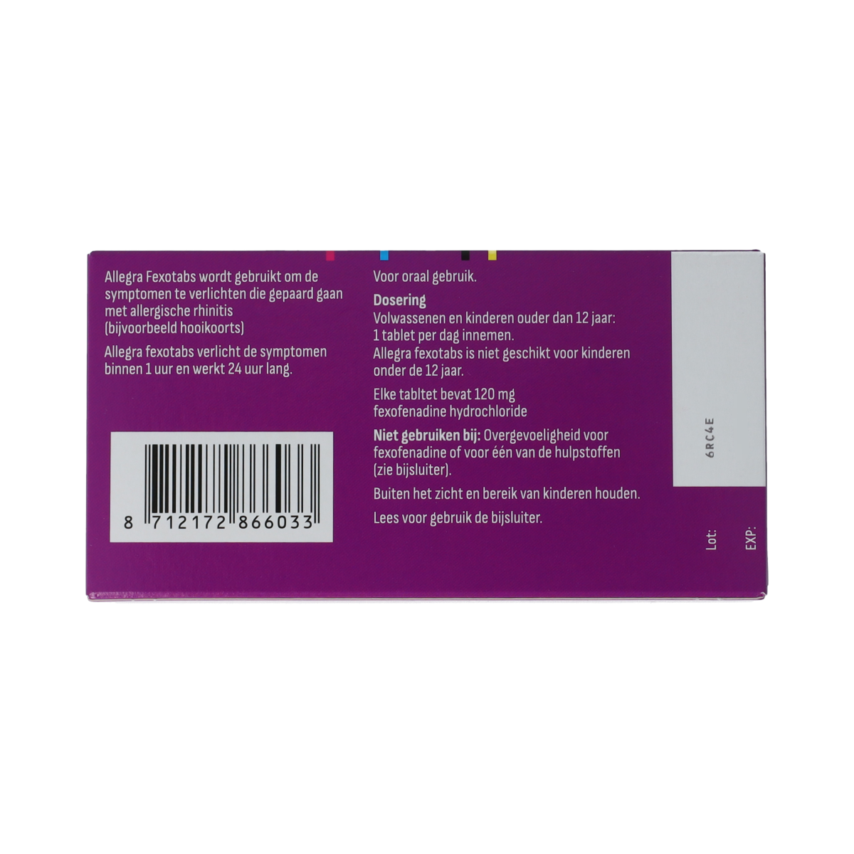 Allegra Fexotabs hooikoortstabletten 10.00 Tabletten