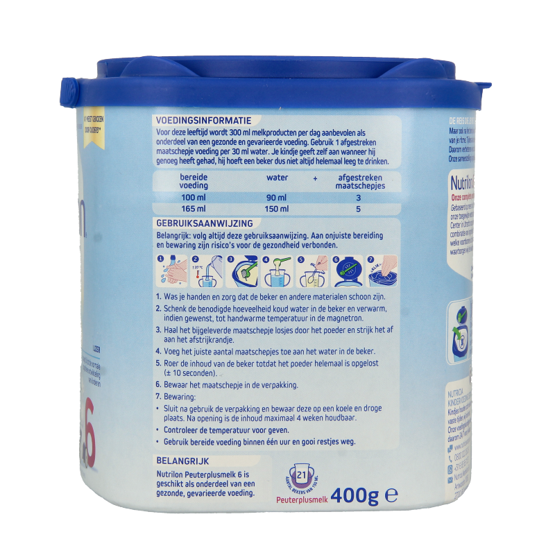 Nutrilon 6 Peutermelkplus melk poeder 400 Gram