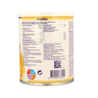 Nutricia Protifar eiwitrijk poeder 225 Gram