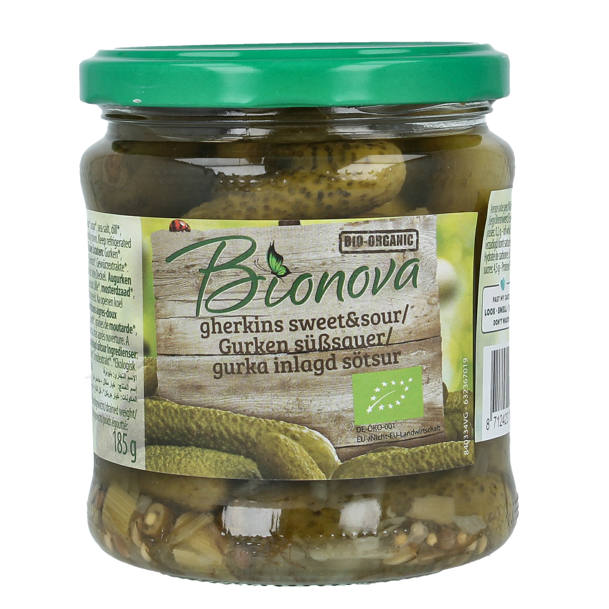 Bionova Augurken zoet zuur bio 330.00 Gram