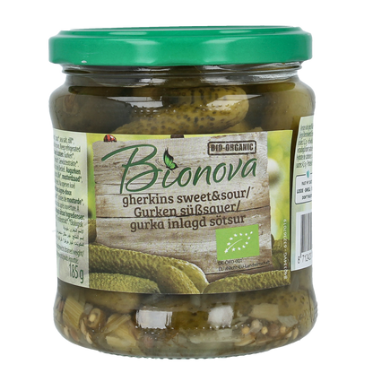 Bionova Augurken zoet zuur bio 330.00 Gram
