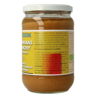 Horizon Pindakaas crunchy met zeezout eko bio 650.00 Gram