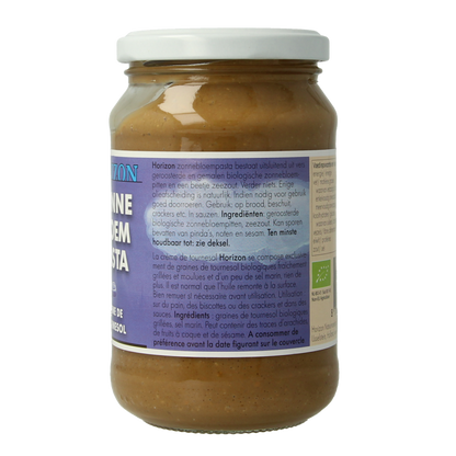 Horizon Zonnebloempasta met zout eko bio 350 Gram